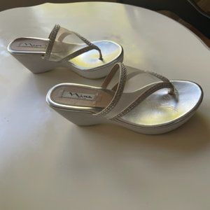 Nina White Sandals